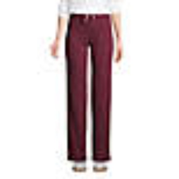 Lands' End Women's School Uniform Burgundy Sweatpants, NWT - Picture 5 of 5